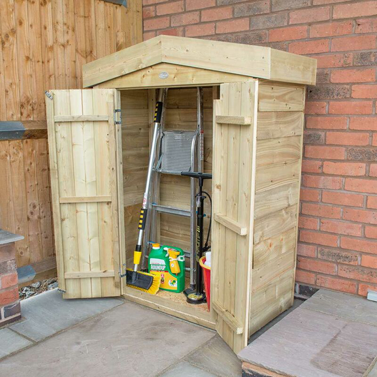 Wooden Pressure Treated Apex Garden Patio Store,Toolshed Storage Unit - Forest