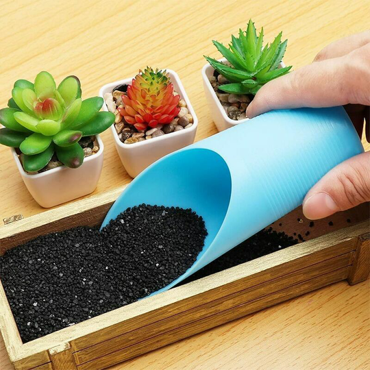 Durable Utility Gardening Tools 1 Pack Plastic Soil ShovelPlastic Garden Buckets Cup ShovelSky Blue