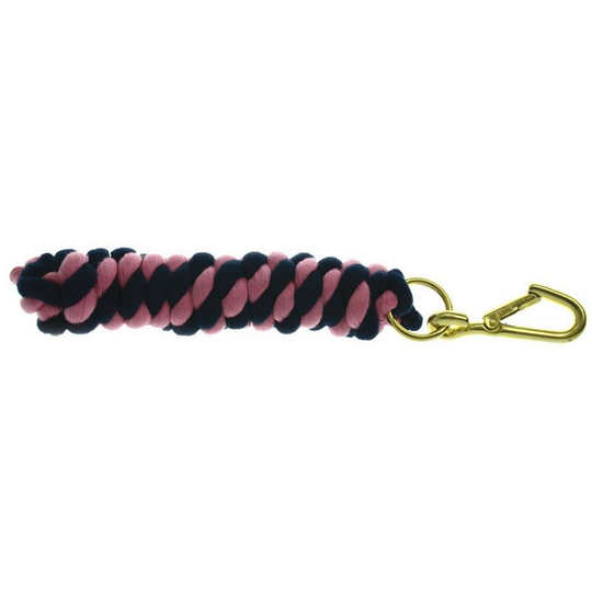 Two Tone Twisted Lead Rope (2.2 metres) (Navy/Pink) - Navy/Pink - HY