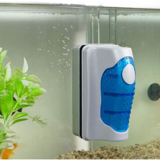Fish Tank Cleaner Brush, Floating Aquarium Magnetic Fish Tank Glass Algae Scrubber Cleaner Brush Tools SOEKAVIA