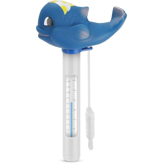 Litzee - Floating Pool Thermometer, Water Temperature Thermometer with Cord and Breakfast for All Outdoor and Indoor Pools Spas Aquariums Jacuzz Fish