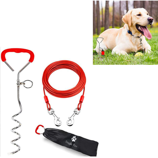 Dog lead red tether chain for dogs Length 5mm * 10m