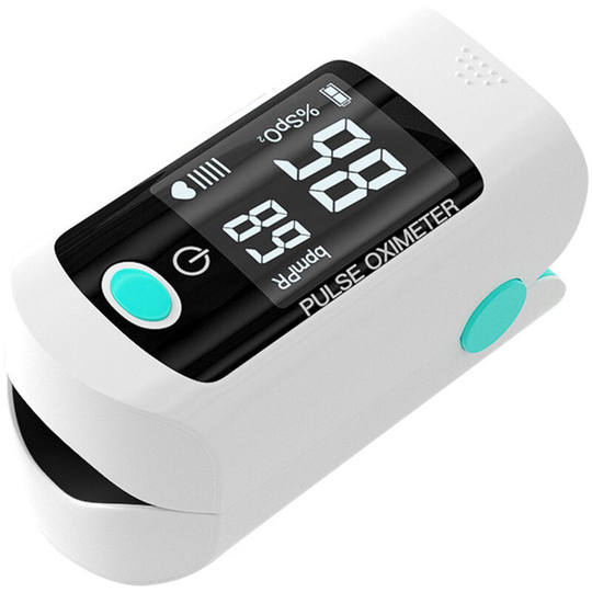 Fingertip Pulse Oximeter Blood Oxygen Saturation SpO2 & pr Monitor 8S Quick Measure,Pulse Rate Measurement Meter for Home Sports Travel,Blue - Blue