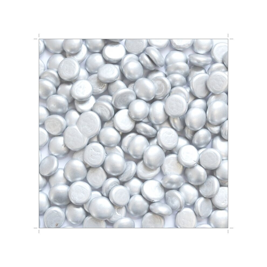 (Silver) 100 Glass Pebbles 20mm (approx 450g)