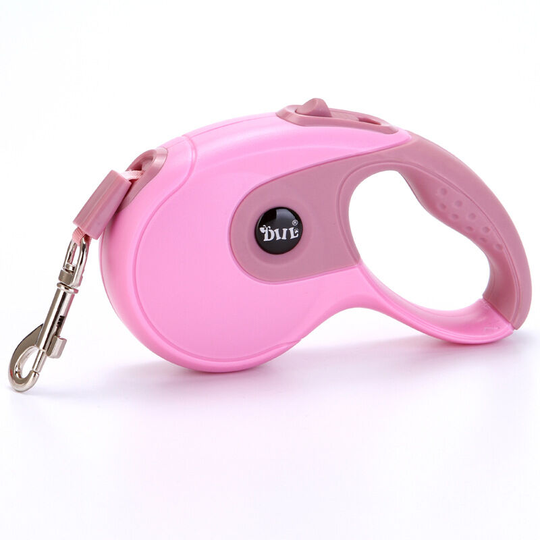 Retractable Dog Walking Supplies with Automatic Retractable Dog Pull Rope (Pink, 3M)
