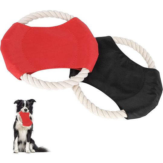 Dog Toy Dog Frisbee Dog For Dog Flying Pets Natural Cotton Rope Outdoor Cotton Toy Interactive Mole Toy Chewing Toy