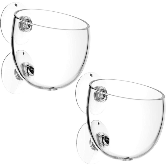 2 pcs Aquarium Water Grass Pot Container with Suction Cup Aquatic Plant Cups for Plant Decoration Aquarium Small Fish Tank
