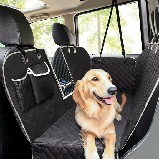 Joorrt - Dog rear seat cover, 100% waterproof dog car seat cover with mesh window, anti-scratching and non-slip car hammock, dog seat cover for dogs,