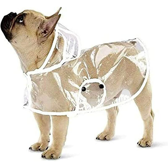Waterproof Dog Coat with Sheer Nylon Hood - For Small Medium Dogs