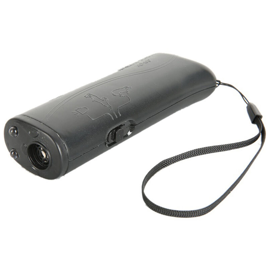 3 in 1 Anti Barking Stop Bark Device Portable Handheld Ultrasonic Pet Dog Repeller Control Training Device Trainer With led Black