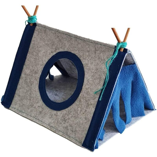 Betterlifegb - Small Animal Pet Tunnel,Betterlife Guinea Pig Hideout Play Tube, Toys, Hidden Bedding with Fleece Forest Curtain for Chinchillas,