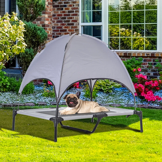 Moskell Elevated Foldable Cot in Grey