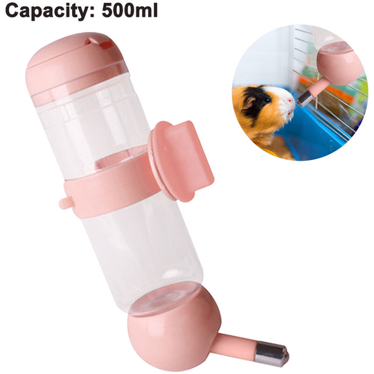 Devenirriche - No-Drip Dog Water Dispenser Bottle-Dog Kennel Cage Water Dispenser Water Drinker Kettle for Pets can be Raised and Lowered Drinking