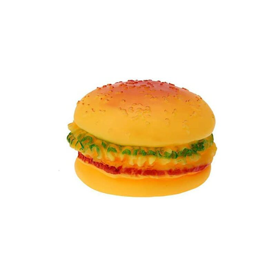 1 Piece Funny Hamburger Shape diy Chew Dog Toy For Small Dogs And Cats Food Grade Silicone Chew Play