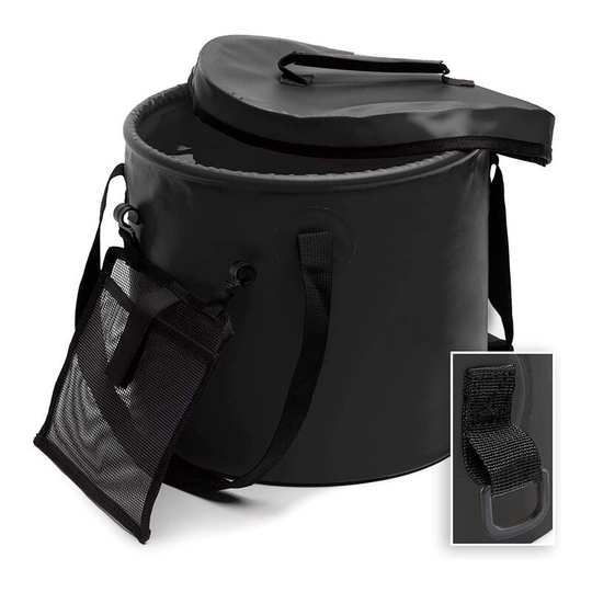 FVO - The Friendly Swede Waterproof Folding Bucket for Camping, Travel, Garden, Fishing, Boating, Beach, Hiking and Picnics, Portable and Collapsible