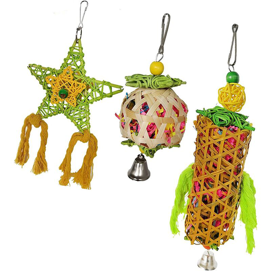 Set of 3 parrot bite toys
