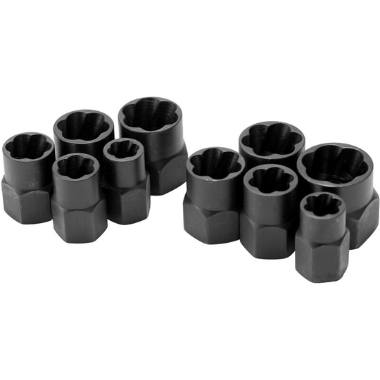 10pcs Damaged Bolt Nut Screw Remover Tool Kit Damaged Bolt Removal Set Damaged Bolt Nut Screw Removal Socket,model: high cased - model: high cased