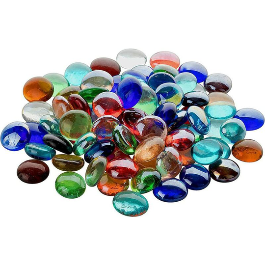 Betterlifegb - Glass roller 500g glass rollers for aquarium and decoration glass nuggets 20cm beads stones fish aquarium pearls