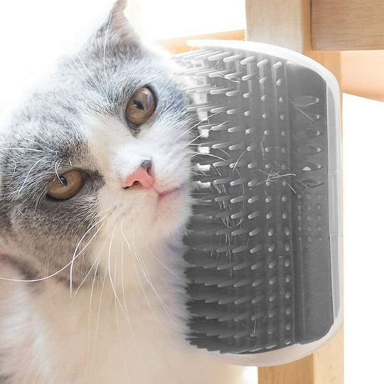 Grooming Angle Brush Massage for Cat Groomer Comb Dogs Cats Hair Pad PS021 (Grey) - Litzee