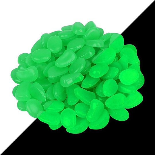 Betterlifegb - Bright roller, 200pcs green bright stone decorative roller in the night for outdoor garden aquarium paths Children's room