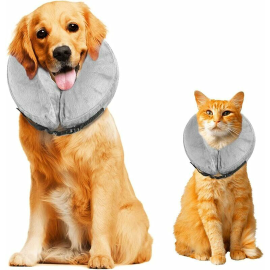Inflatable collar for small and medium sized dogs and cats, prevents pets from touching the seams s - Thsinde