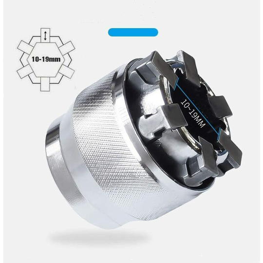 1PC 3/8 inch Drive 10-19 mm Adjustable Hex universal Socket Torque Ratchet Socket Adapter Wrench Head Spanner Sleeve Repair Tool