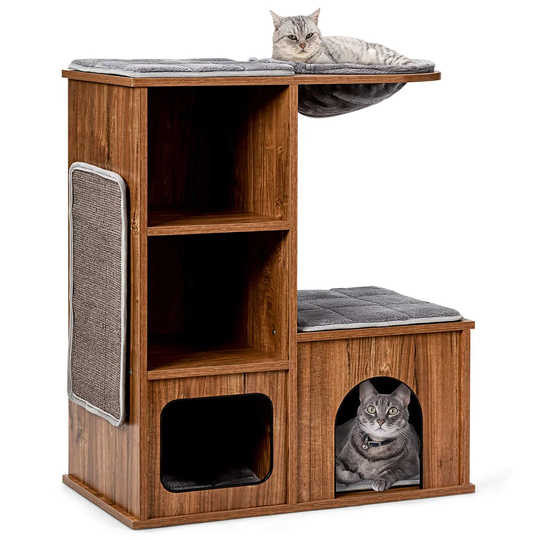 Kearny Activity Centre with Sisal-Covered Scratching Mat Cat House