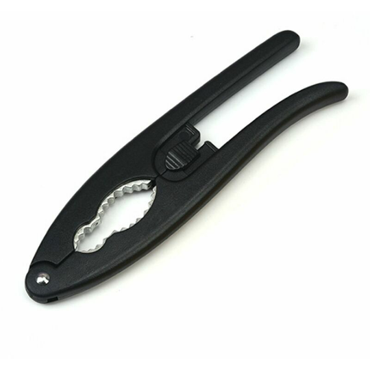 Monly - 1 Piece Nutcracker Nut Opener for Walnut Nuts Seafood Nut Opener Tool Sturdy Shell with Non-Slip Handle Black