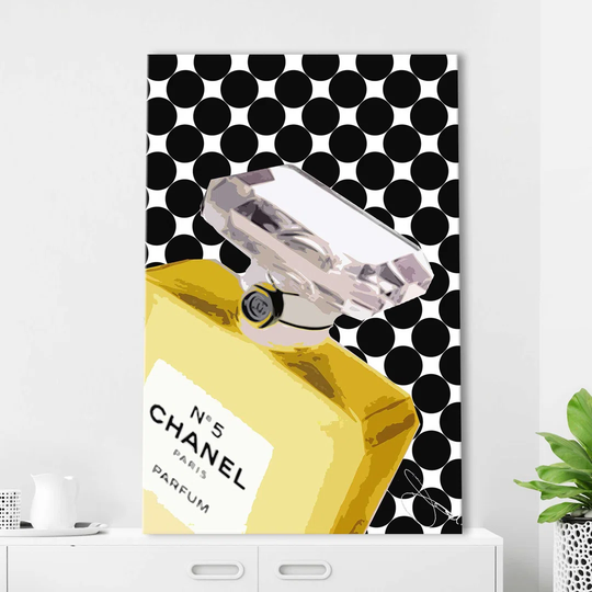CNo5 in Yellow by Jodi - Wrapped Canvas Graphic Art