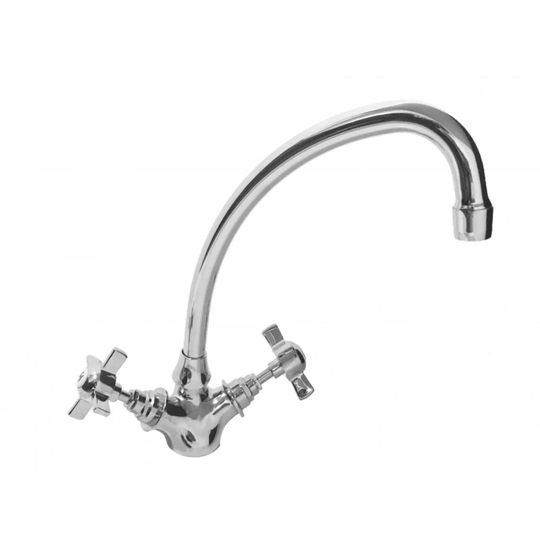 Hythe Pull Out Touch Twin Lever Monobloc Tap with Star Handle
