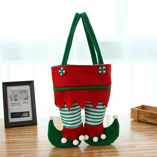 Qersta - Elf Pants Gift Bags Candy Bag Christmas Treat Bag Christmas Decorations Candy Cookie Gift Bag Exquisite and Charming Filler Bag for