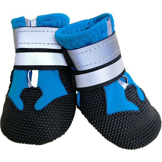 Boots & Slippers Dog Boots, 4-Piece Protective Dog Boot Dog Shoes Breathable Non-Slip Liner (m, Lake Blue)