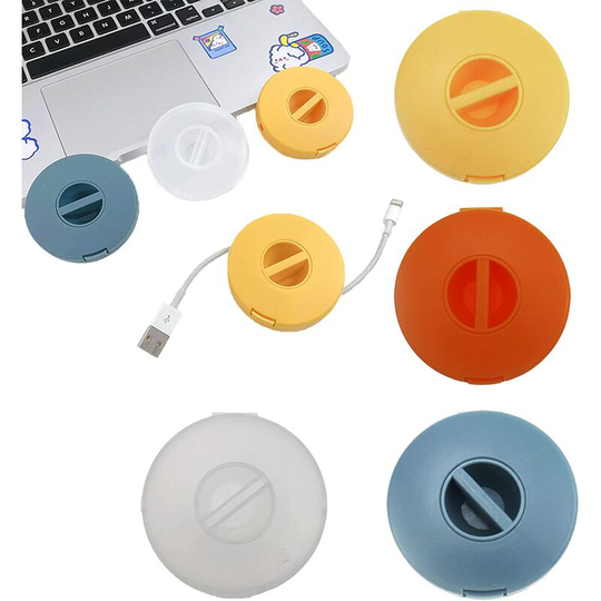 4 Pack Compact Cable Tidy Cord Management Winder Cable Winder Wire Storage Organizer for Charger usb Data Cords Headphones Home Office