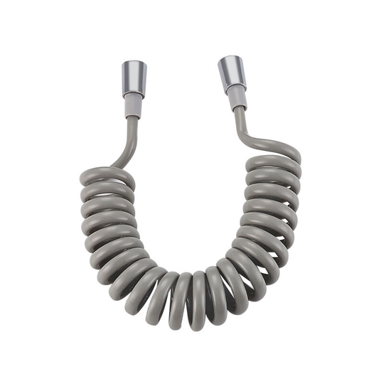 Betterlifegb - BR-Vie 2m Telescopic Shower Hose abs Replacement Spring Shower Hose for Bathroom Handheld Shower Head Toilet Bidet Sprayer (Gray)