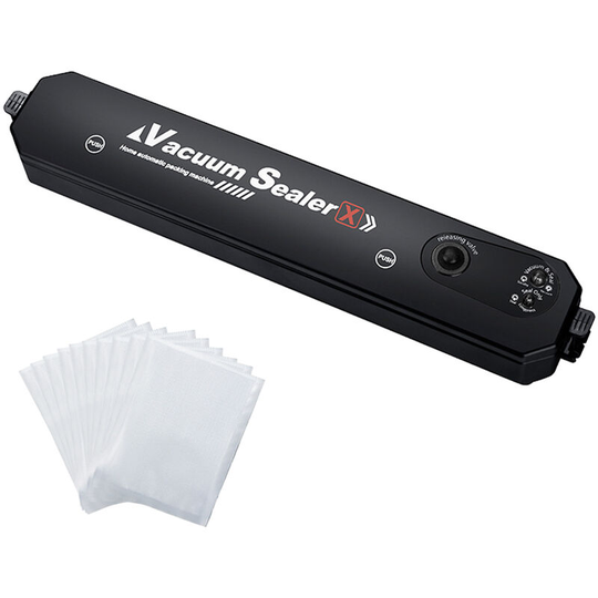 Asupermall - Vacuum Sealer Machine Automatic Food Saver Household Vacuum packaging Machine Compact Design Preservation with 10pcs Vacuum Bags