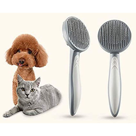 Self-cleaning needle comb for pets, universal needle comb for cats and dogs, self-cleaning needle comb for pet supplies.2pcs