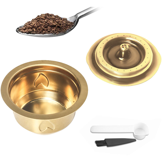 Refillable Coffee Capsules Stainless Steel Coffee Maker Pod Filters Cup 0.42oz Capacity for Vertuolline GCA1 Delonghi ENV135 Delonghi ENV150 Coffee