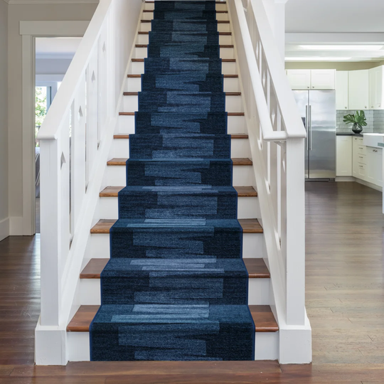 Benedick Tufted Navy/Grey Stair Runner