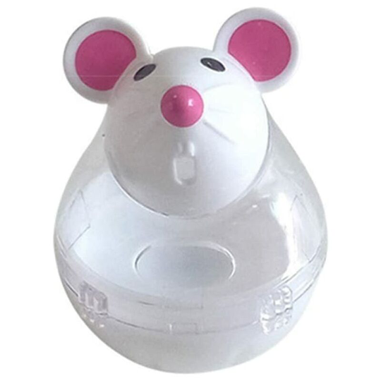Cat Treat Ball Funny Pet Food Leakage Ball Interactive Kitten Food Dispenser Creative iq Treat Dispensing Toy for Cats, Mouse Shape, Easy to Clean
