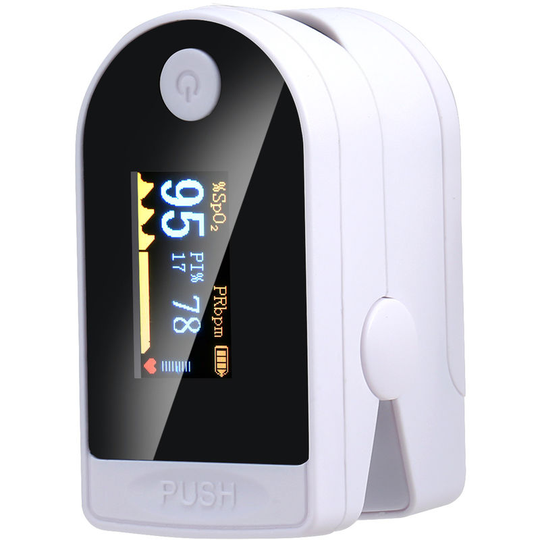 Finger Clip Oximeter SPO2 Pulse Rate Measurement Auto Power Off Within 10S,White - White