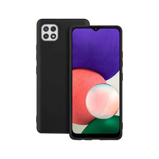 (Black) Case For Samsung Galaxy A22 5G Silicone Gel Phone Cover