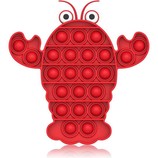 Push Bubble Sensory Fidget Toy, Silicone Anti-Stress Sensory Squeeze Autism Special Needs Educational Toys Silent Classroom(crayfish)
