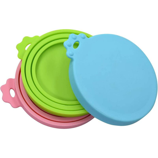Soekavia - Can Covers Universal Silicone Can Lids for Pet Food Cans Fits Most Standard Size Dog and Cat Can Tops bpa co.ukee - 3-Pack,