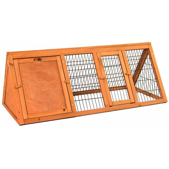 Triangle Wooden Pet Hutch Rabbit Guinea Pig Cage Run, Large
