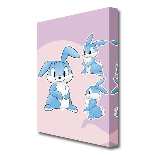 Children's Bunny Hop - Wrapped Canvas Graphic Art Print