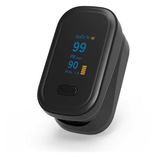 Fingertip Pulse Oximeter - Accurate Heart Rate Blood Oxygen Saturation Monitoring Health black - Muff