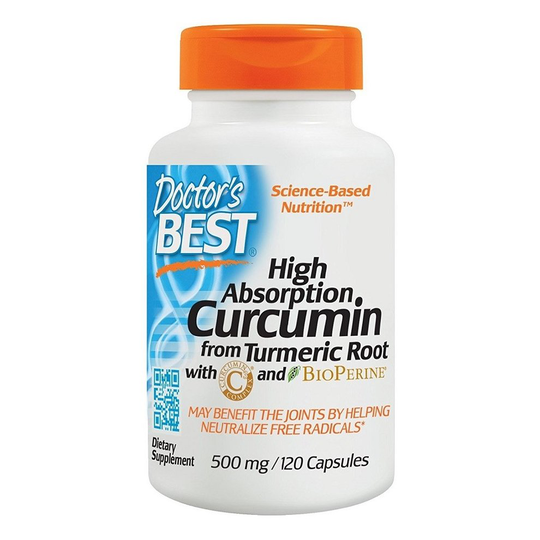 Doctor's Best High Absorption Curcumin From Turmeric Root with C3 Complex & BioPerine, 500mg - 120caps