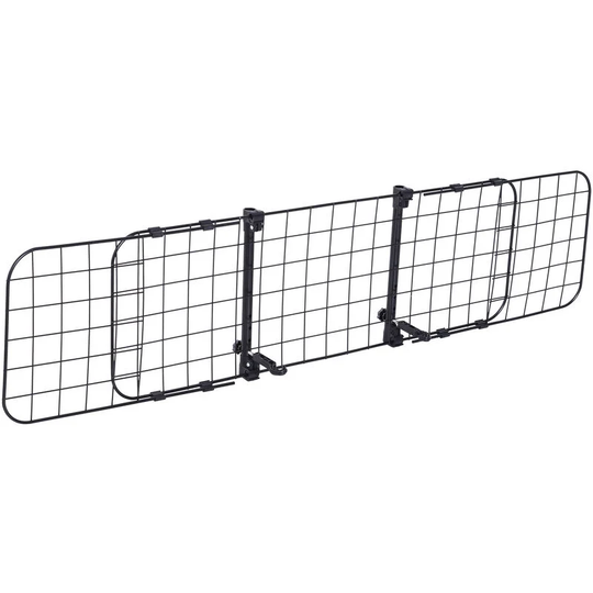 Pet Dog Car Barrier Adjustable Ventilated Mesh Wire Guard Fence Protector SUVs Black - Black - Pawhut