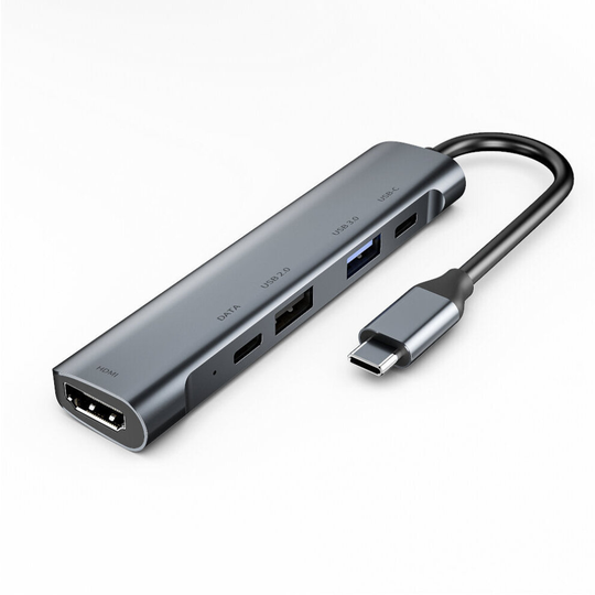 5 In 1 USB-C Hub Docking Station Adapter With 4K HDMI HD Display For Nintendo Switch For Samsung Galaxy Note 20 Tab S7+ Huawei P40