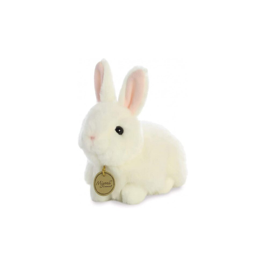 cuddly toy angora rabbit junior 19 cm plush white